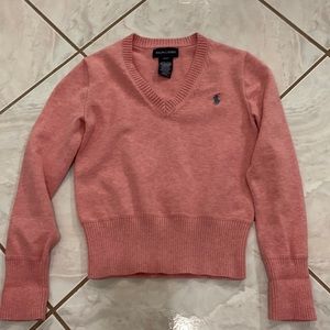 Ralph Lauren long sleeve pink sweater Size 7
